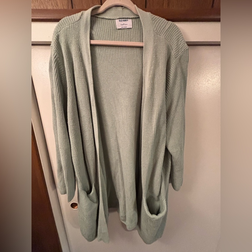 Old Navy Light Green Knit Cardigan
